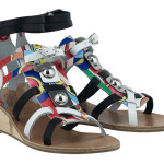 ags for peter pilotto gladiator wedge colorful print & rivets multi 3-4 view HIGH