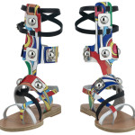 ags for peter pilotto low gladiator print & rivets colourful front view HIGH