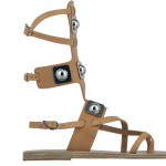 ags for peter pilotto low gladiator vachetta & rivets natural side view HIGH